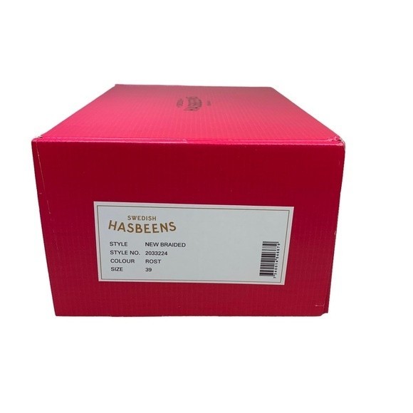 NWT Swedish Hasbeens New Braided Sandals 39 / 9 Rost Rust Suede Leather - Picture 10 of 11